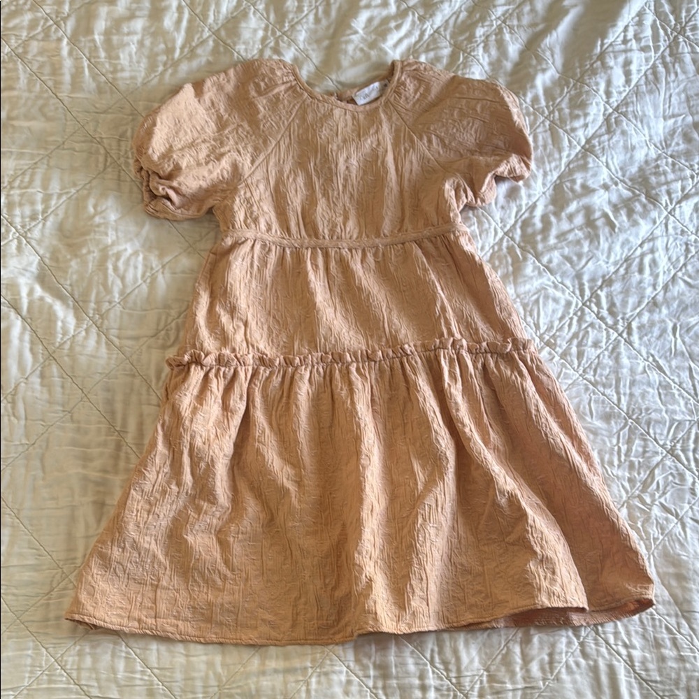 Zara Peach Casual Kids Dress